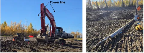 Excavator Contacts De-Energized Overhead Powerline