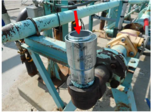 Hose separated from the crimped fitting