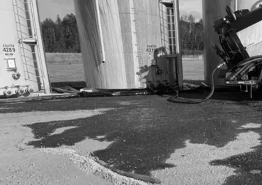 View of Spill at Slop Tank