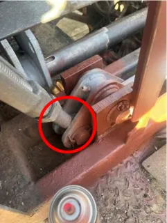 A close-up of a machine
